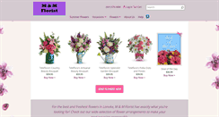 Desktop Screenshot of mandmflorist.com